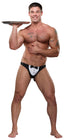 Male Power MaitreD Thong Novelty Underwear With Tuxedo Pouch Black Male Power