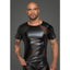 Noir Power Wetlook Men Tshirt With 3D Net Noir