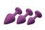 XR Brands Frisky Purple Pleasures Silicone Anal Plugs 3 Piece
