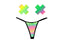 Neva Nude Rainbow Reflective G String & X Pastie Set Neva Nude