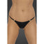 Noir Handmade Power Wetlook Womens Panty With Gold Clasp Noir Handmade