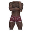 Male Power Sport Mesh Stretchy Mens Mini Short Burgundy Male Power