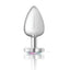 Viben Cheeky Charms Silver Metal Anal Plug With Heart Jewel Large Viben