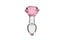 BMS Factory Pillow Talk Rosy Luxurious Glass Anal Plug With Clear Gem BMS Factory
