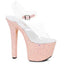 Ellie Shoes 7 Inch Stiletto Platform Sandal With Peach Glitter Ellie Shoes