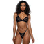 Playboy Lingerie Burnout Bunny 2 Piece Black One Size Playboy Lingerie