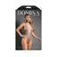 Fantasy Lingerie DOMINA Crotchless Chain Detail Teddy & Handcuffs Grey S / M Fantasy Lingerie