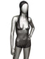 Radiance Plus Size Hooded Deep V Bodysuit CalExotics