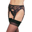 Leg Avenue Lace Garter Belt & Thong One Size