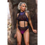 Fantasy Lingerie VIBES STARDUST Halter Top & Suspender Bottoms M / L Indigo Fantasy Lingerie