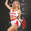 XGEN Products BACI DREAMS Gameday Hottie Set Cheerleader Costume White / Red XGEN Products