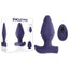 Evolved Starburst USB Rechargeable Vibrating Butt Plug With Wireless Remote Purple