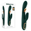 Evolved Golden Goddess USB Rechargeable Rabbit Vibrator With G Spot Flicker Green