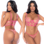 Mapale Candy Crush Lace Up Bra & Thong 2 Piece Mapale