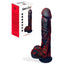 Adam & Eve THE BEDROCKER USB Rechargeable Thrusting Dildo With Wireless Remote 22.6cm Black / Red Adam & Eve