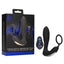 Shots Toys OUCH! USB Rechargeable Vibrating Butt Plug & Cock Ring with E Stim Black Shots Toys