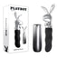 Playboy Pleasure Bunny On The Go USB C Rechargeable Vibrator 18.6 cm Black / Chrome Playboy Pleasure