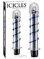 Pipedream Icicles #20 Glass Vibrator 8 Inch Clear / Blue Pipedream