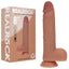 Shots Toys REALROCK Dual Density 8 Vibrating & Thrusting Dildo USB Rechargeable Tan