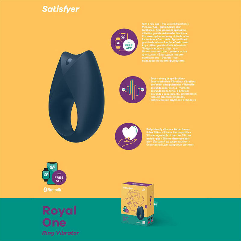 Satisfyer Royal One App Controlled Vibrating Cock Ring - Lovva LOVVA Satisfyer Royal One App Controlled Vibrating Cock Ring - Lovva LOVVA