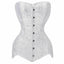 House Of Dasein Over Bust Hourglass Body Shaper Corset Black White Long Torso Bdsm Kink Fetish - White - Xxxl