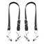 House Of Dasein Genital Clamps Labia Spreader Clips Straps Bdsm Bondage Restraints Humiliation - Black - 1 Pair Of Straps