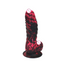 House Of Dasein Dinosaur Scales Dildo With Suction Cup Monster Dong Cock And Balls Masturbation - Black And Red