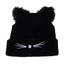 House Of Dasein Cat Ears Beanie Women Warm Kitten Hat Ddlg Cosplay Anime Pet Play Bdsm - Black