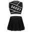 House Of Dasein Daddy Cheerleader Crop Top Outfit Ddlg Littles Costume - Black - Xxl