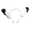 House Of Dasein Furry Fox Ears Pet Play Ddlg Littles Cosplay - White W/ Black Tips