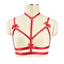 House Of Dasein Satin Body Harness For Women Fetish Clothing - Red - 3 Ribbon Upper