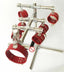 House Of Dasein Stainless Steel Bondage Frame Torture Device Leather Bdsm With Dildo Sex Furniture - Red