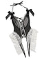 House Of Dasein Sexy Bunny Costume With Garter And Open Crotch Bodysuit Set Seductive Uniform Temptation - L