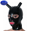 House Of Dasein Custom Sexy Latex Fetish Hood Wig Tube Pigtails Bdsm Play - Blue - L - Without Hair
