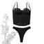 House Of Dasein Lace Bra Set Sexy Mesh Perspective Fun Strap Underwear - S