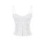 House Of Dasein Slim Fit Hollow-Out Lace Camisole With Snap Buttons - White - M