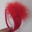Women Boudoir Red Furry C String Panties Nylon Acrylic All yards