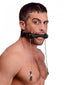 Strict Silicone Bit Gag With Nipple Clamps