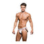 Envy Logo Elastic Low Rise Mesh Jockstrap White