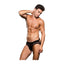 Envy Modern Fishnet Open Back Brief Black M / L