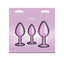 NS Novelties Rear Assets Trainer Kit Metallic Butt Plugs Set Of 3 Sizes NS Novelties