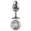 Adam & Eve Metallic Medium Butt Plug With Clear Gem Base 8.2cm Adam & Eve