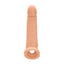 Shots Toys REALROCK Realistic Penis Extender Sleeve With Rings 9 Inch Flesh Shots Toys