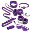 WhipSmart Fuzzy Everything You Need Bondage Kit Purple 12 Piece Set WhipSmart
