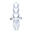 Glas Titus Beaded Glass Dildo Clear 4.5 Inch