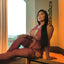 Kingspearl Lace Bodystocking With Attached Stockings Queen