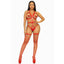 Leg Avenue Vegan Leather Harness With Bow Red