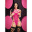 Lapdance Sexy Strappy Caged Teddy Pink One Size