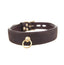 Bound Nubuck Leather Choker With 'O' Ring Bound