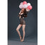 Moonlight Lingerie Asymmetric Style Crochet Mini Dress Black One Size Moonlight Lingerie